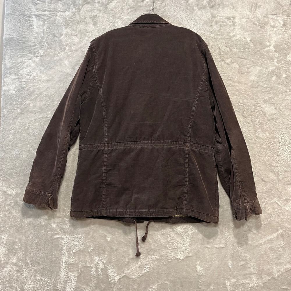 Lucky Brand Field Jacket Mens XL Brown Corduroy Quilted Plaid Lined Utility Coat - Picture 4 of 7